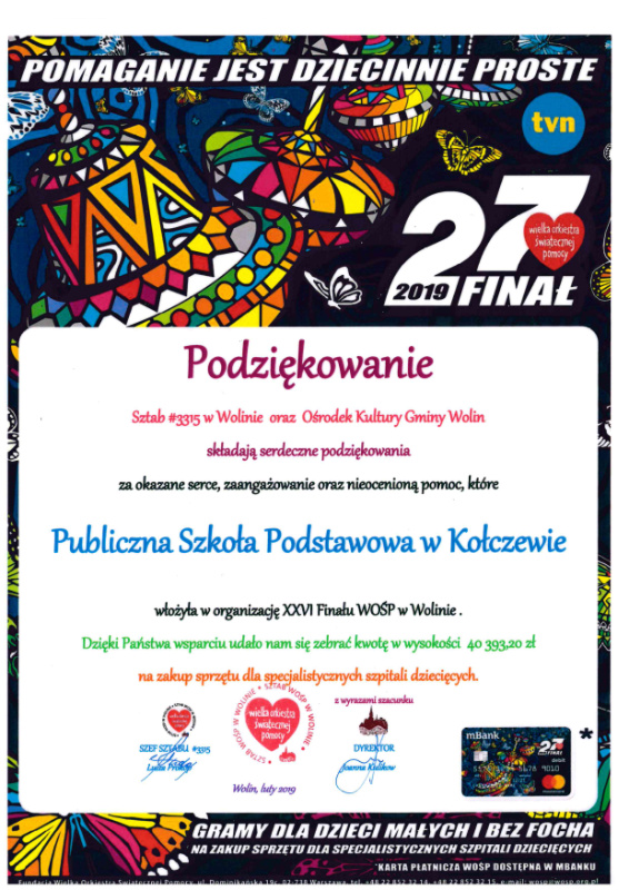 wosp podziekowanie 2019